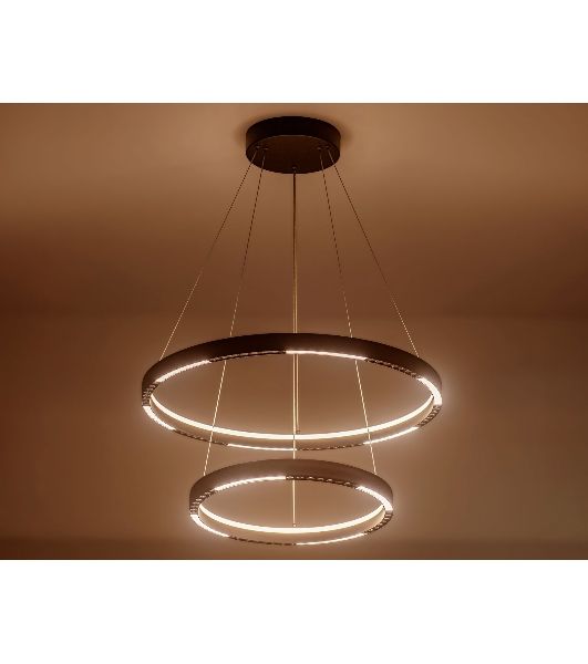 Подвесной светодиодный светильник Ambrella light FL5865/2 BK черный 45W 3000K/4200K/6400K D600/400*830 (без ПДУ)
