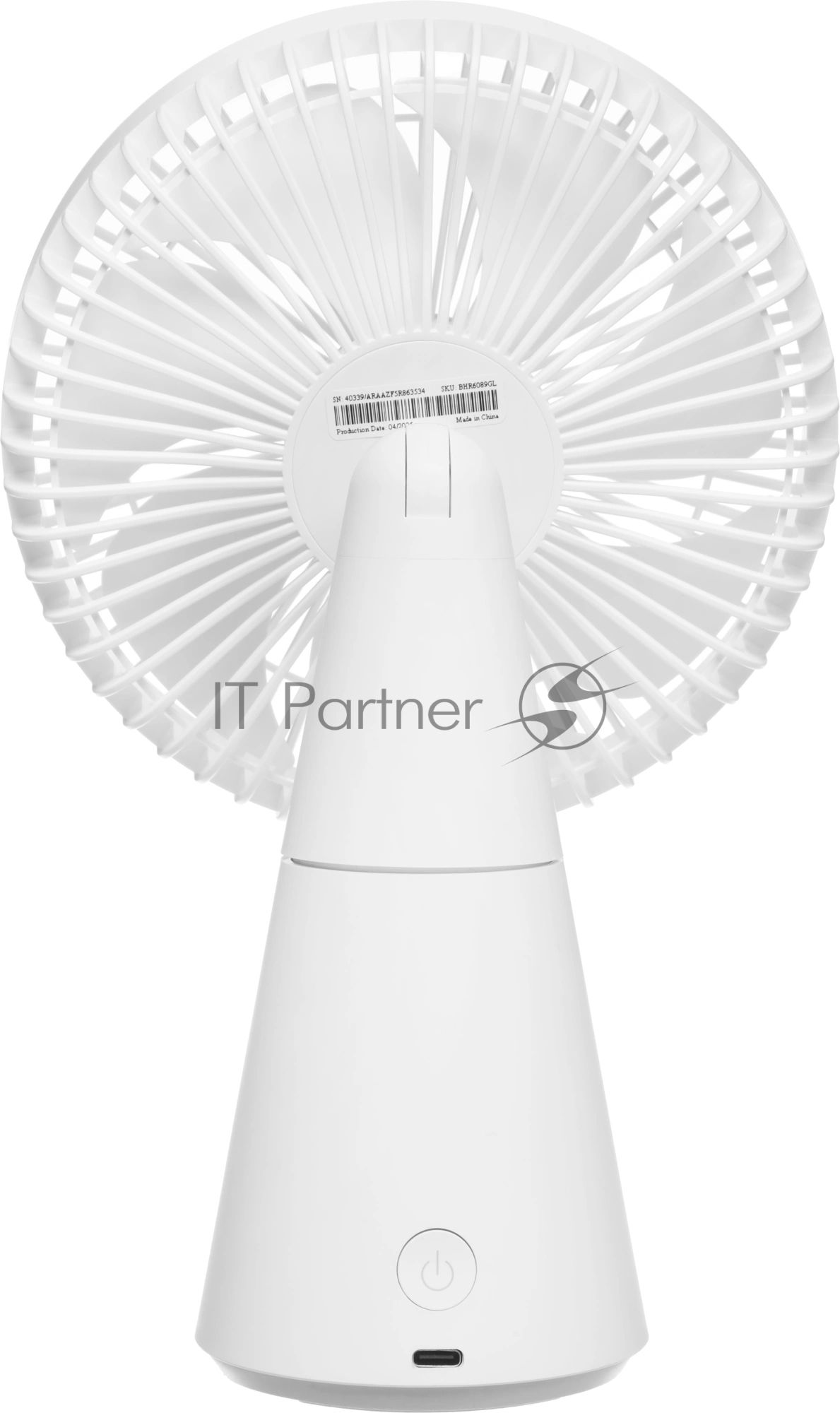 Вентилятор Xiaomi Rechargeable Mini Fan белый, настольный, 10 Вт, 4 скорости, 8.7 см