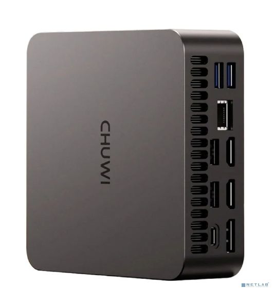 Компьютер Chuwi AuBox Intel Core Ultra 5 226V(2.1Ghz)/16384Mb/512PCISSDGb/Int:Intel Iris Xe Graphics/BT/WiFi/war 1y/0.865kg/Grey/Win11Pro + USB3.0*4/HDMI*1/DP*1/RJ45*1/WIFI6,BT5.2/bracket