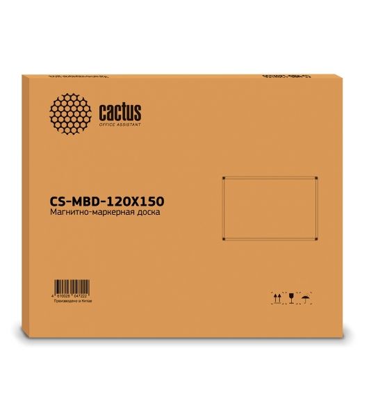 Демонстрационная доска Cactus CS-MBD-120X150 магнитно-маркерная, лак, 120x150 см, алюминиевая рама белый