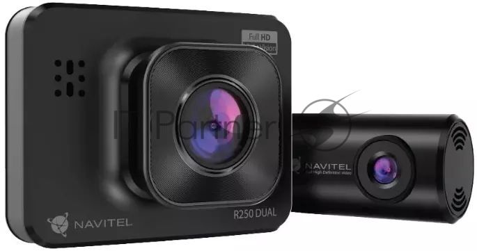 Видеорегистратор Navitel R250 DUAL DVR, 1920x1080, 2", с камерой заднего вида, G-сенсор, датчик движения