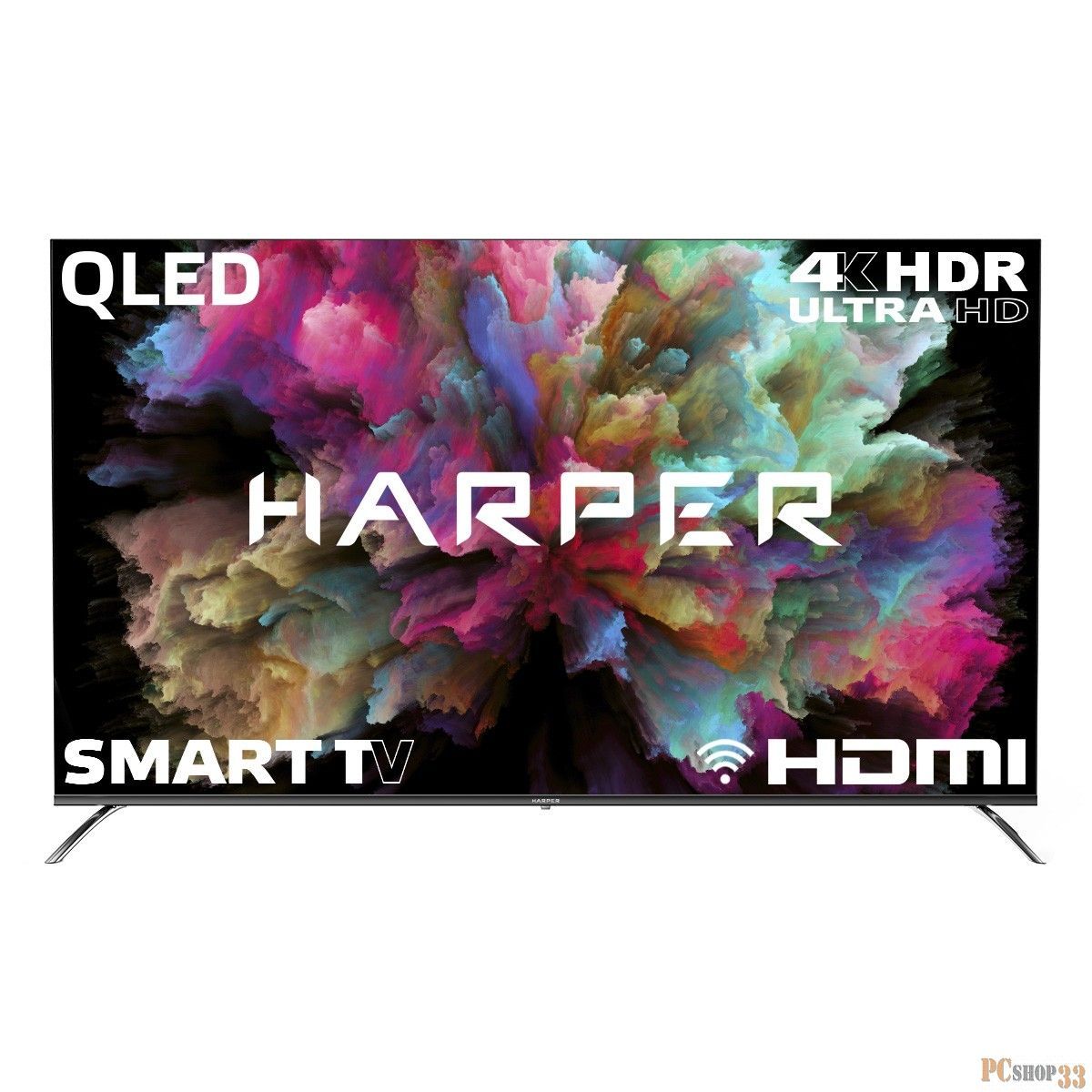 Телевизор Harper 65" 65Q850TS черный QLED UHD 60Hz Android TV