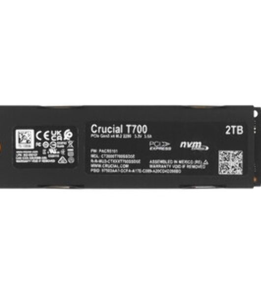 Накопитель SSD Crucial T705 4Tb PCIe Gen5 NVMe M.2 SSD CT4000T705SSD3
