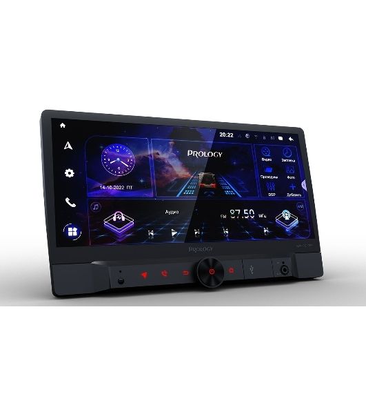 Автомагнитола Prology MPA-320 DSP, 2 DIN, 10", Android 10, Bluetooth, USB Type-A, AUX, GPS, 4G, пульт ДУ