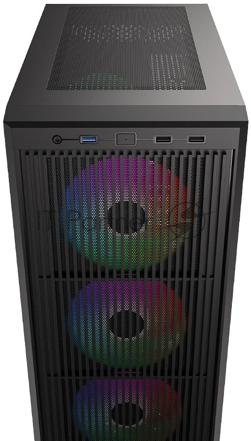 Корпус Case ID-Cooling WARE 300 ARGB Black mATX/win TG/ 4 fans/ Type C/ CPU 160mm/ GPU 320mm/ no PSU