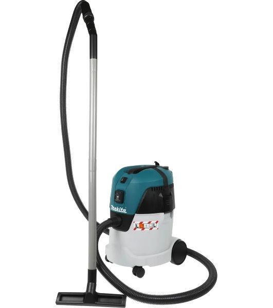 Строительный пылесос Makita VC2512L серый, 1000 Вт, уборка сухая/влажная, пылесборник мешок/контейнер, 25 л