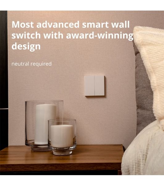 Выключатель умный Aqara Smart wall switch H1 (with neutral, double rocker) WS-EUK04