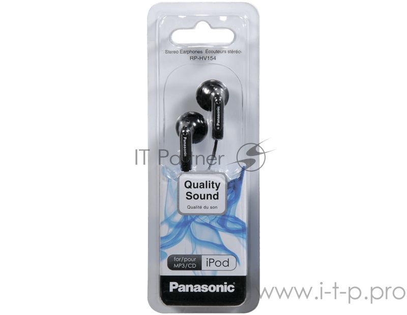 Наушники вкладыши Panasonic RP-HV094GU-K черный проводные (в ушной раковине)