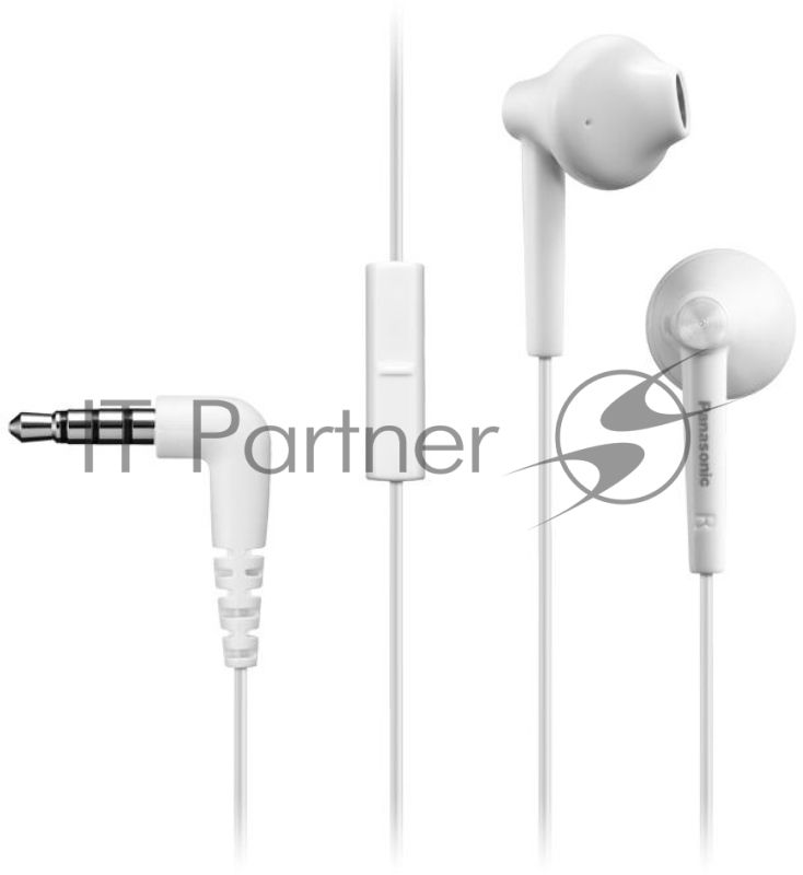 Наушники Panasonic RP-TCM55GC-W внутриканальные 10-24000Гц 1.2м 3.5мм 109дБ микрофон белые