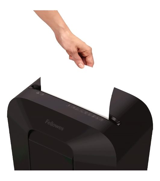 Шредер Fellowes PowerShred LX41 черный (секр.P-4)/перекрестный/8лист./17лтр./скрепки/скобы/пл.карты