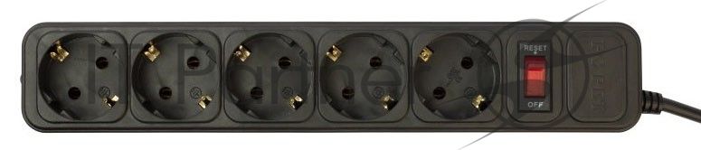Сетевой фильтр PC Pet AP01006-3-BK 3 м, 5 розеток, черный