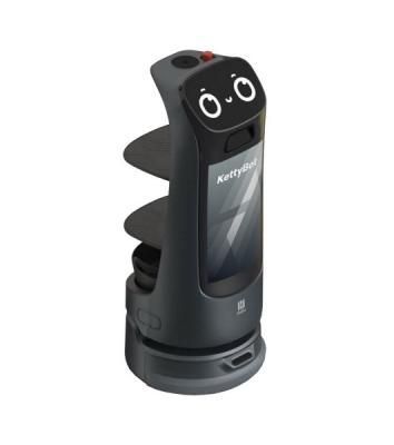 Сервисный робот-доставщик PuduRobotics модели KettyBot Pro (цвет: черный) в компл. с зарядной станц.