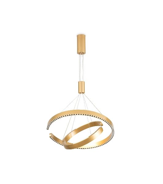 Подвесной светодиодный светильник Ambrella light FL5885/2 GD золото 45W 3000K/4200K/6400K D600/400*1200 (без ПДУ)