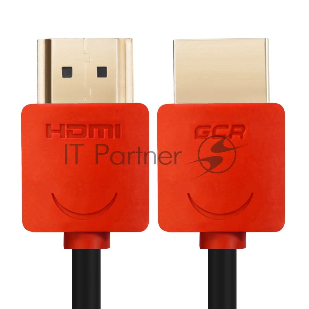 Кабель Greenconnect  SLIM 2.0m HDMI 2.0, красные коннекторы Slim, OD3.8mm, HDR 4:2:2, Ultra HD, 4K 60 fps 60Hz, 3D, AUDIO, 18.0 Гбит/с, 32/32 AWG, GCR-51215 Кабель Greenconnect  SLIM 2.0m HDMI 2.0, красные коннекторы Slim, OD3.8mm, HDR 4:2:2, Ultra HD, 4K