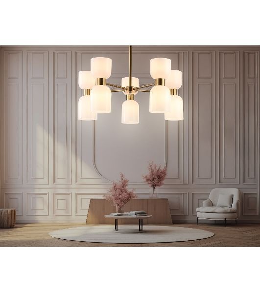 Люстра Ambrella light LH56093/10 BS/FR латунь/белый матовый E14*10 max 40W D700*510