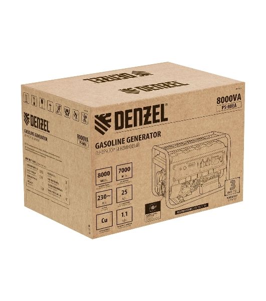 Электрогенератор бензиновый Denzel PS 80 EA, 8 кВт, 85 дБ, 90 кг