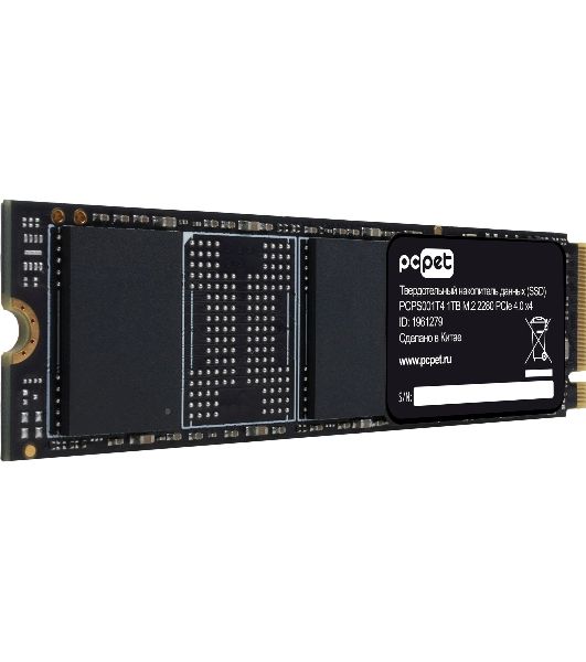 Накопитель SSD PC Pet PCI-E 4.0 x4 1TB PCPS001T4 M.2 2280 OEM
