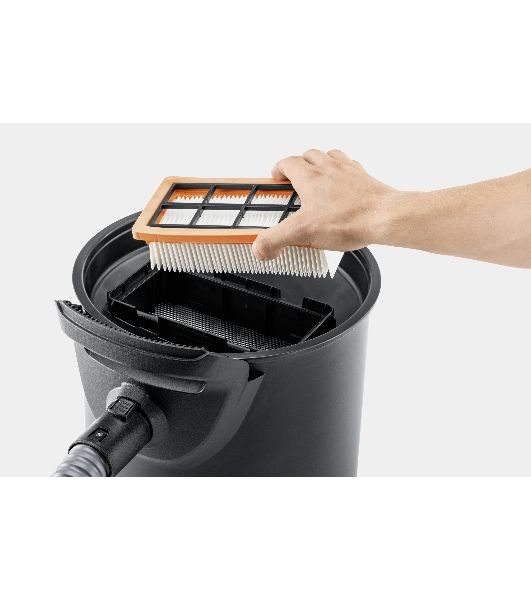 Пылесос Karcher AD 4 PREMIUM желтый/черный, 150/600 Вт, уборка сухая, пылесборник контейнер 17 л
