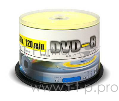 Диск DVD-R Mirex 4.7 Gb, 16x, Cake Box (50), (50/300)