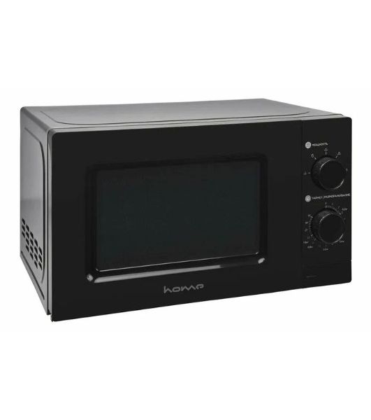 Микроволновая печь HOME HMM207BB черный, 20 л, 700 Вт, переключатели - поворотный механизм