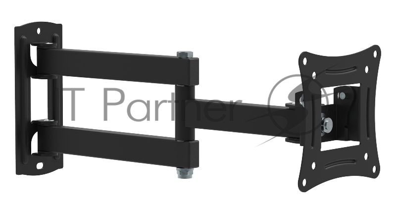 Кронштейн для телевизора Buro FL2S черный, 15"-29" макс. 12 кг, настенный, поворотно-выдвижной и наклонный