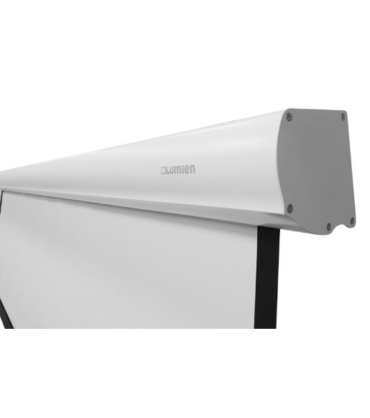 Экран с электроприводом Lumien Master Control 197х280 см (раб. область 153х272см) (122") High Contrast черная кайма сверху 40 см 16:9