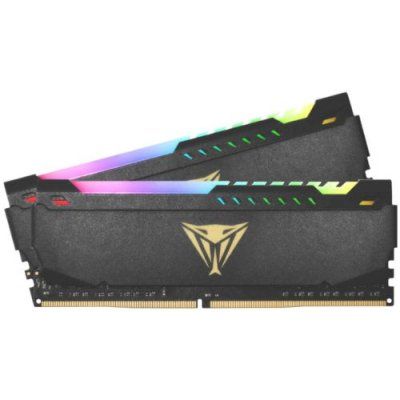 Оперативная память Patriot Viper Steel, DDR4, 32GB (2x16GB), 3200 MHz, CL16, с радиатором, RGB, черный