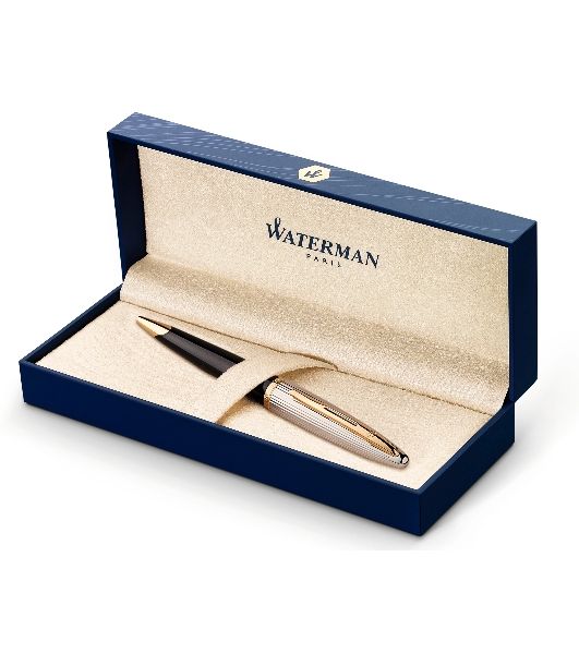 Ручка шариковая Waterman Carene De Luxe (CWS0700000) Black Silver GT, M, син. черн. подар.кор.