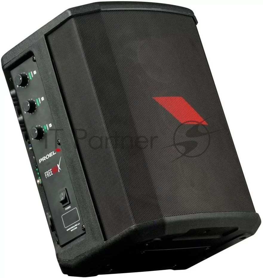 Активная акустическая система PROEL FREEONEX 2-х полосная, НЧ динамик 6", ВЧ динамик 3x2", мощность пик. 400 Вт, мощность ном. ВЧ/НЧ 50/150 Вт, АЧХ 60-18000 Гц, макс. SPL 115 дБ, 2x Combo XLR/TRS входа, 1/8" лин. вход, 1/4" TRS выход, Bluetooth, USB-A,