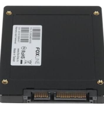 Накопитель SSD Foxline SSD X5ST, 480GB, 2.5" 7mm, SATA3, 3D TLC, R/W 500/450MB/s, IOPs 60 000/70 000, TBW 300, DWPD 1 (2 года)