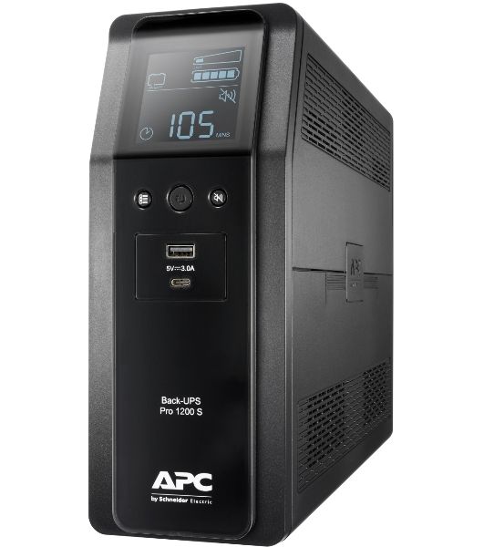 Источик бесперебойного питания APC  Back-UPS Pro BR 1200VA/720W, Sinewave,8xC13 Outlets(2 Surge & 6 batt.), AVR, LCD, Data/DSL protect, USB