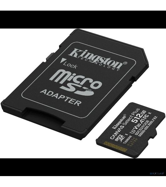 Флеш карта microSDXC 512Gb Kingston SDCS3/512Gb Canvas Select Plus + adapter
