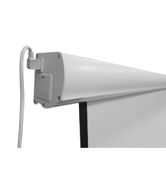 Экран с электроприводом Lumien Master Control 197х280 см (раб. область 153х272см) (122") High Contrast черная кайма сверху 40 см 16:9