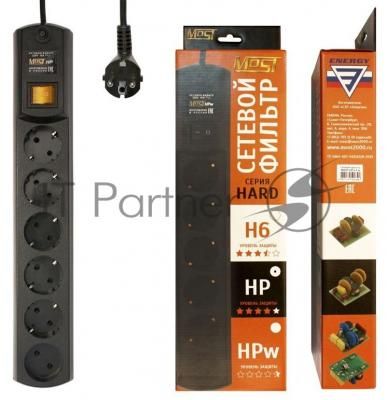 Сетевой фильтр Most HP 5м (6 розеток) черный (коробка)