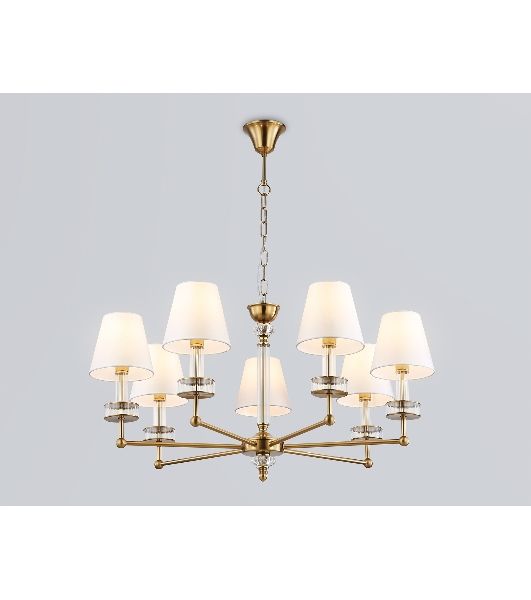 Люстра Ambrella light LH71023/7 BS/WH латунь/белый E14*7 max 40W D820*1130