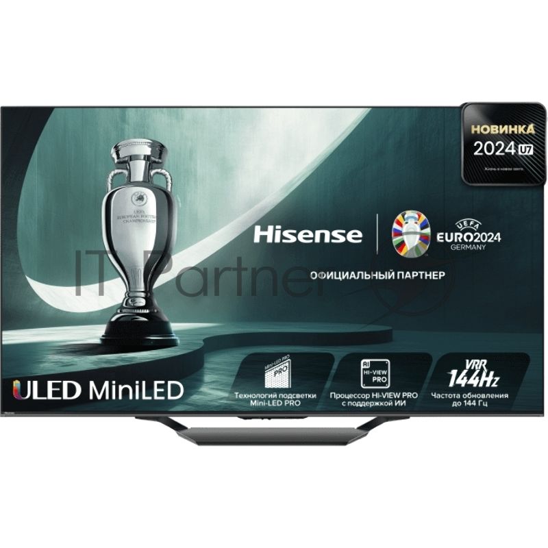 Телевизор Hisense 55" 55U7NQ темно-серый Mini-LED UHD 120Hz Vidaa