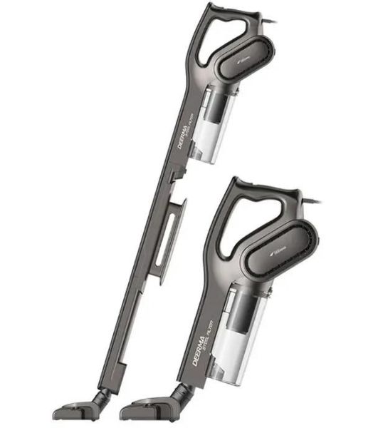 Пылесос вертикальный DEERMA Combo DX700S серый/черный, питание от сети, 210 Вт, уборка сухая, пылесборник 0.8 л