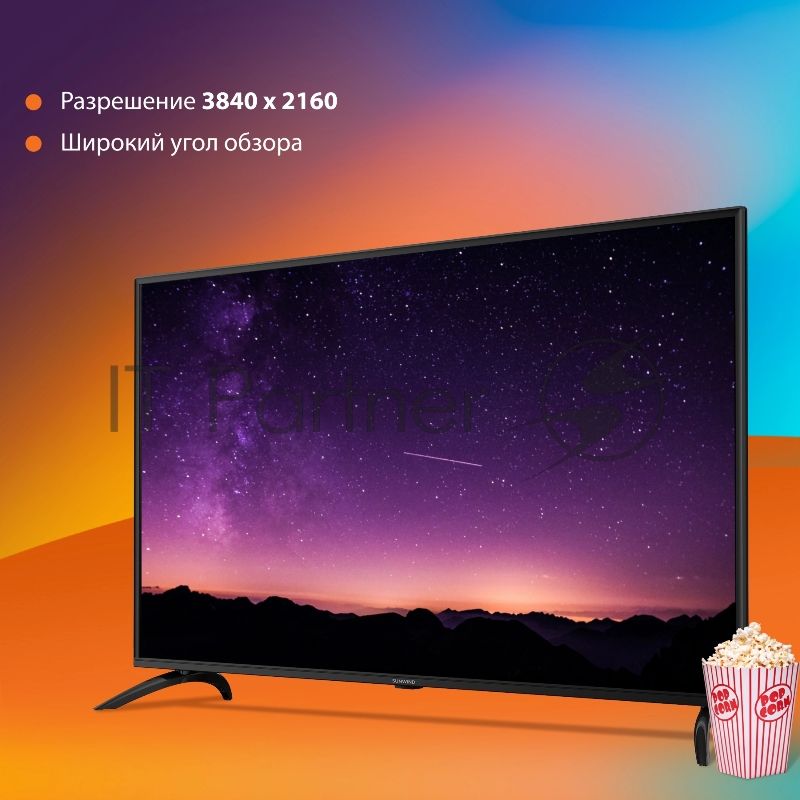 Телевизор SunWind 50" SUN-LED50XU400 черный LED UHD 60Hz Яндекс ТВ