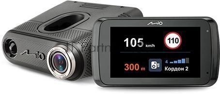 Видеорегистратор с радар-детектором Mio MiVue i88 GPS ГЛОНАС черный (плохая упаковка)
