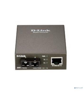 Медиаконвертер D-Link DMC-F60SC/B1A с 1 портом 10/100Base-TX и 1 портом 100Base-FX с разъемом SC для одномодового оптического кабеля (до 60 км)