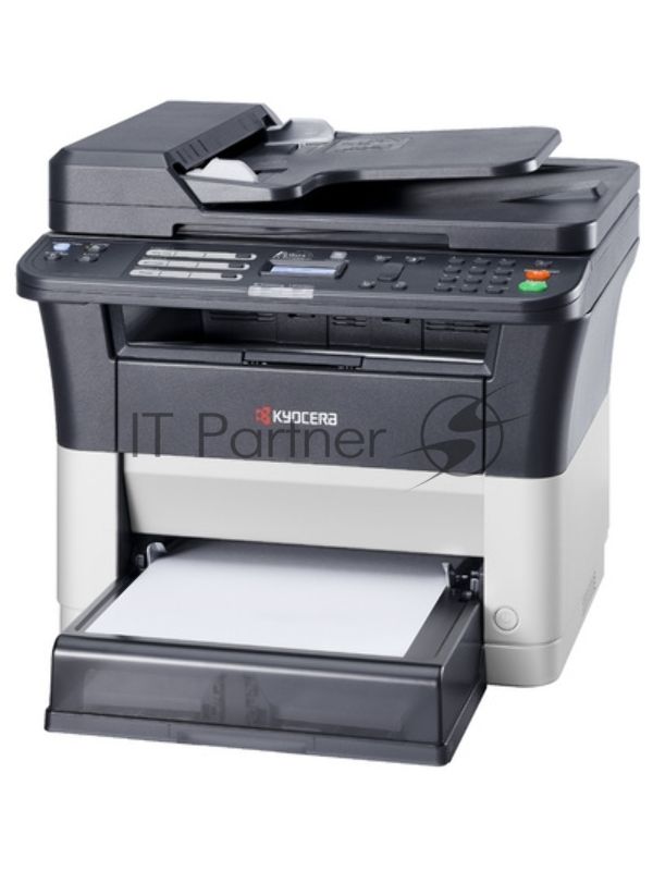 МФУ лазерное Kyocera Ecosys FS-1025MFP (1102M63RU0/1102M63RUV/1102M63RU2/1102M63NX2/1102M63DZ2), A4, ч/б, печ. до 25 стр/мин., скан. до 18 стр/мин. (ч/б) 6 стр/мин. (цвет), 600 x 1800 dpi (печать) 600x600dpi (скан), USB, RJ-45