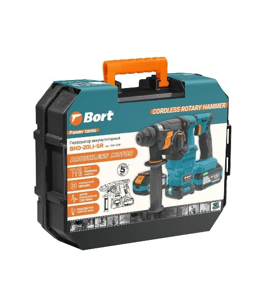 Перфоратор Bort BHD-20Li-SR, SDS-plus, 18 В, 2.2 Дж, от аккумулятора