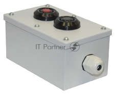 Пост кнопочный ПКУ-15-21.121-54 У2 (1хВК30-10-11110-54 (1з+1р) черный + 1хВК30-10-11110-54 (1з+1р) красн. + PG-19) пост управления Электротехник ET054487