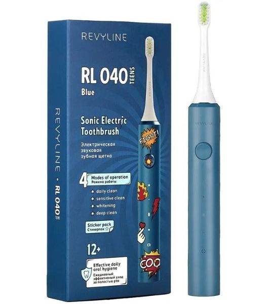 Электрическая зубная щетка Revyline RL 040 Teens голубая