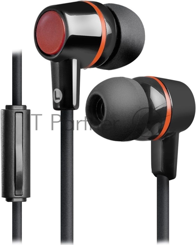 Наушники Defender Pulse 428 черный вставки