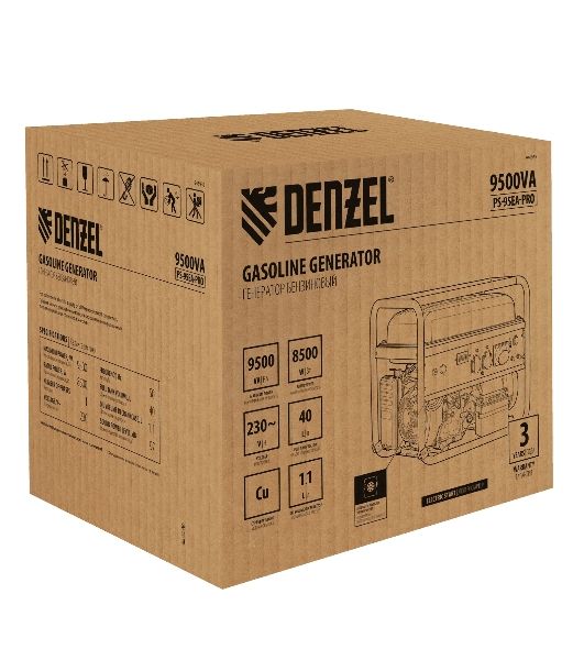 Электрогенератор бензиновый Denzel PS-95EA-PRO, 9.5 кВт, 97 дБ, 94 кг