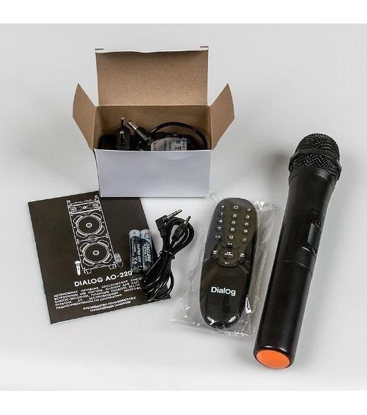 Акустическая колонка Dialog Oscar AO-220 1.0, 100W RMS, Караоке с беспр. микр, BT/FM/USB/SD/GT
