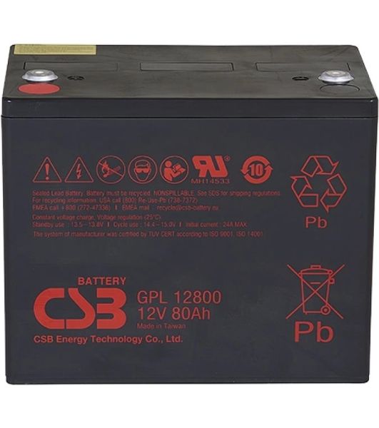 Батарея CSB GPL-12800 (12V, 80Ah) для UPS