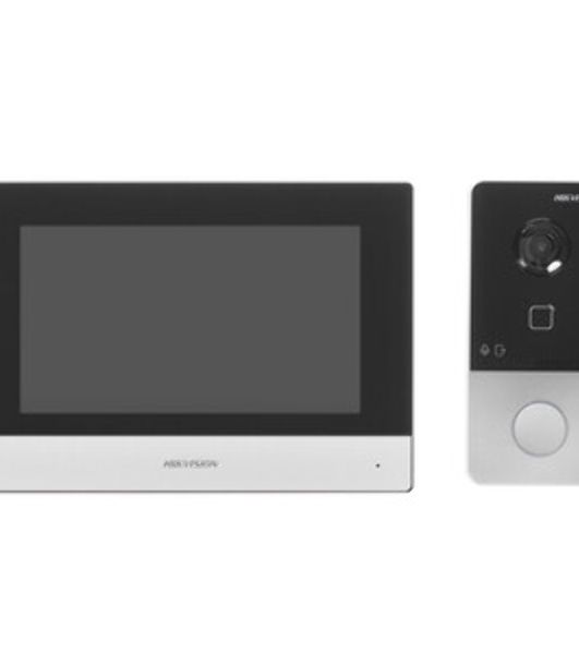 Комплект домофона Hikvision DS-KIS603-P(C) серебристый