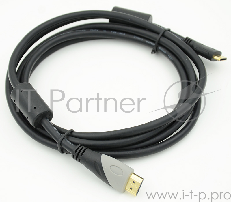 Кабель аудио-видео Behpex HDMI (m)/Mini HDMI (m) 2м. феррит.кольца черный